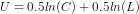 U 0.51n(C) +0.51n (L)