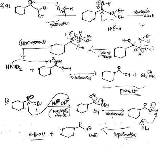 Dört Dan - Nucleophlic Nret 67 - Atted Protonation ههه NE (Reans angement) He Intermed It hamster - > Hneta +PTOH Deprotonati
