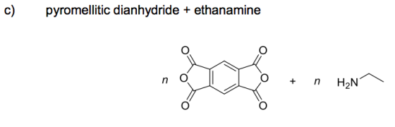 pyromellitic dianhydride ethanamine c) H2N n