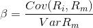 B =- Cou(Ri, Rm) Varm