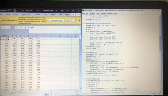 X A File Petresentation de Aulae - We had w Home Insert Page Layout Formulas Data Review Some features might be lost you with