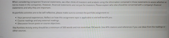 When considering companies financial statements, we often think of investors and analysts using the information contained in