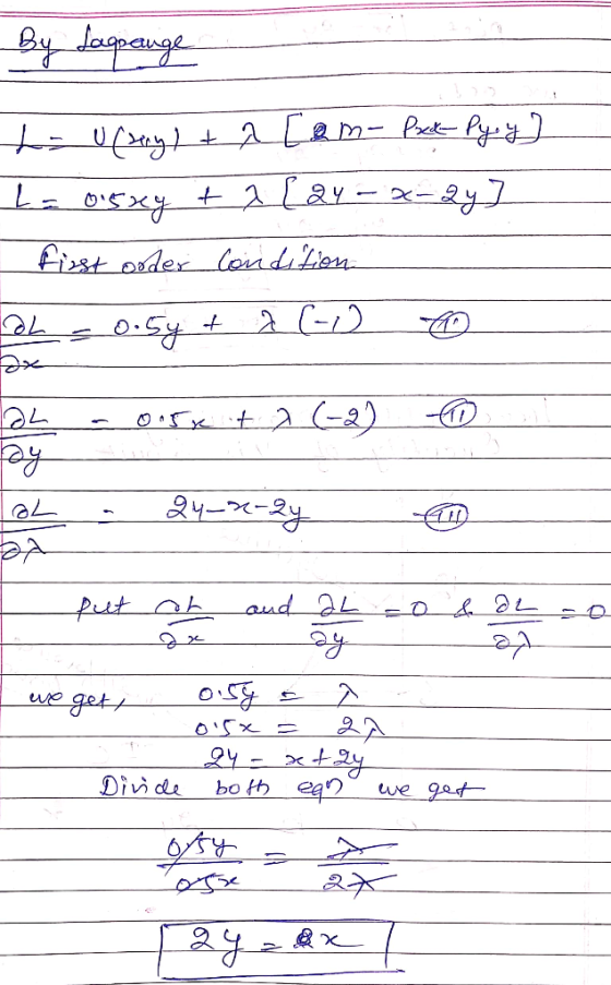 By Lapange t- uchyl + a[am- Pock-Pyry] - osxy ta [24-x-2y] first order_condition Oh = 0.5y + a (-1) ☺ aL - 0.5x + 7 (-2) ob -
