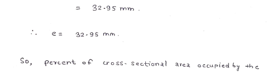 32-95 mmm 32.9 s mnm So, percent °є cross. sectional area oc cupied by the