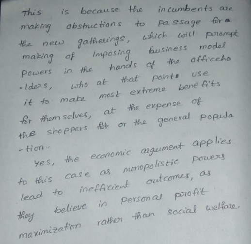 This is becausethe in cumbents ae makig obstnuctions to Pa ssage Gya ne 9atherings,which orv making of Iposing buusiness mode