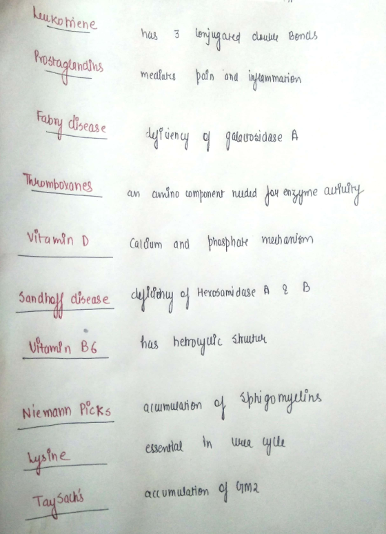 henko tiene has 3 conjugared double Bonds Prostaglandins meclairs þaľn and inflammation Fabry disease dyf dency of galawaidas