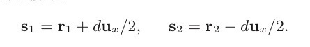 Si =rı + duc/2, S2 = r2 - duz/2.