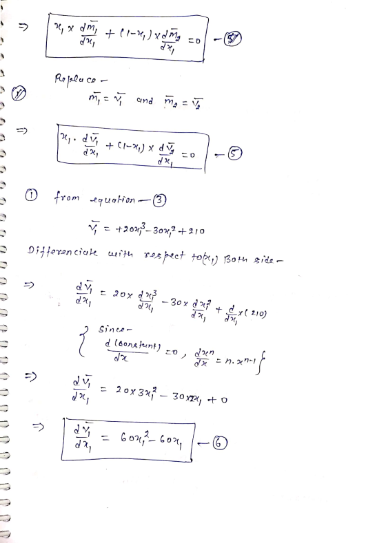 ñ k, x , My +(1-4) xd ng dy 0 Replace- m, = T and ma = To =) (e. di +(1-0) x dva d2 co ☺ D from equation 3 V = +2023–3042 +21