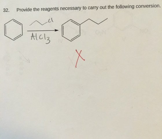 32. Provide the reagents necessary to carry out the following conversion.
