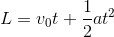 L = vot + -at