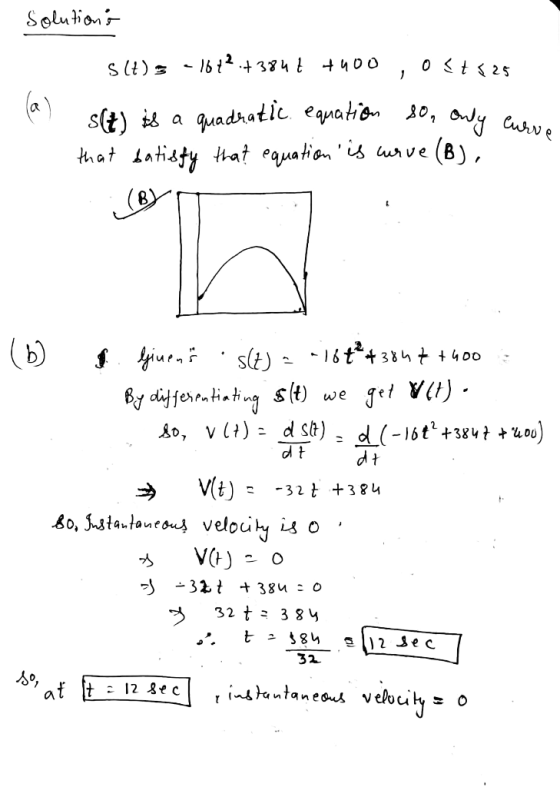 solutions Slts -1642.+3847 +400 , 037825 (a) slal is a quadratic equation so, only curre that batisfy that equation is curve