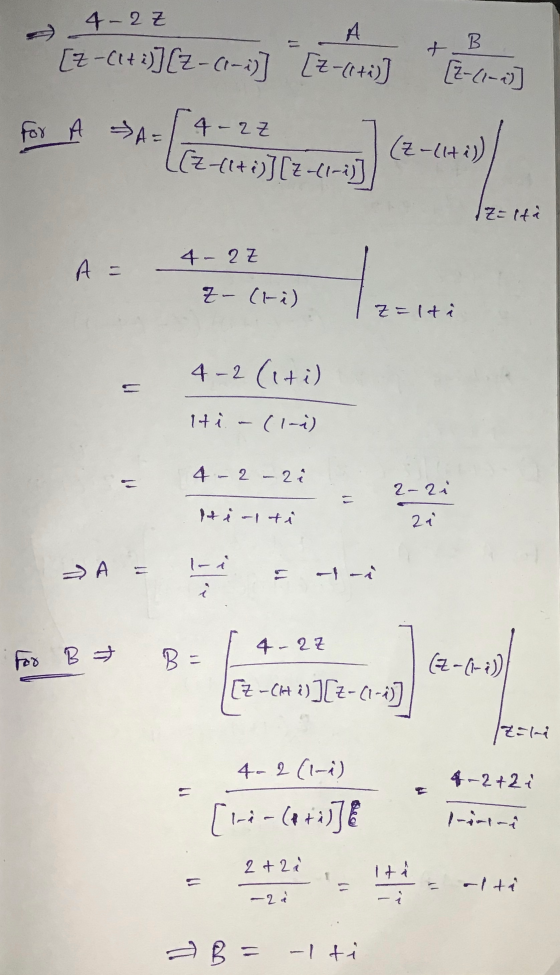 4-2 Z - В [Z-(1+2)] [Z-(1-2) ] [z-(1+i) ] [2-(1-10) For O A 4 - 27 [[Z-(1+2)] [Z-(1-1)] Z=lt A = 4 - 2 z Z- (ti) z=1t i 4-2 (