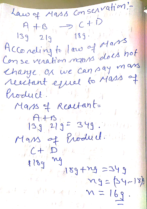 haw of Mass Conservation - A+B CAD 139 219 189.) Acconding to low of Mar Cense veration maass dots Change of we can say mass
