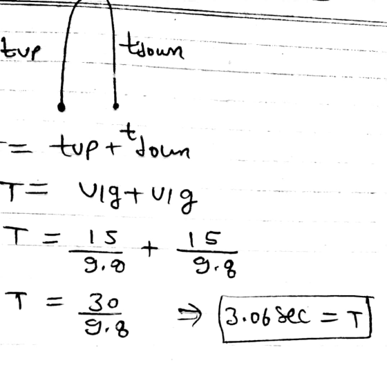 tup tsoun = tup + doun T= vigtuig Т- 15 9, + 9:4 Т= Зо 9,4 - (3.06 C = T