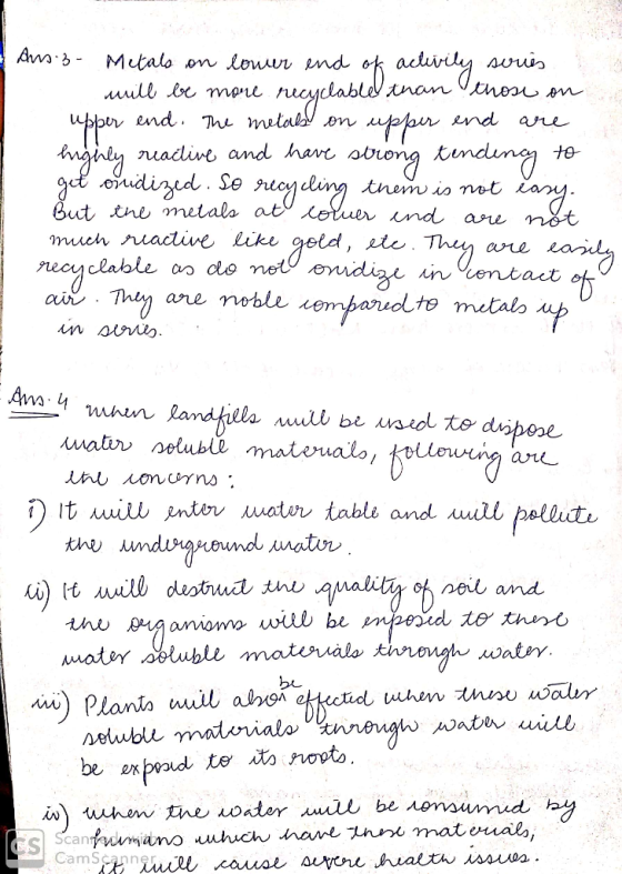 And 3- Metals on lower end of activity scrues. will be more recyclable than those on upper end. The metals on upper and are h