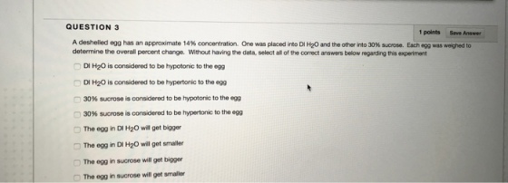 A deshelled egg has an approximate 14% concentrati