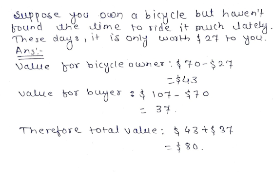ose ou ouon a bicHcle but hawen bbund he time to ride it much dat These c r bicycle ouones $43 тъeretore tota value : S 43+5 27