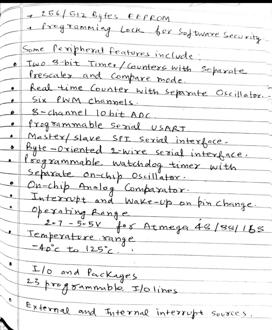 External and Internal interrupt sources. + 256512 Bytes EELROM Programming lock for software Security. Some peripheral featur