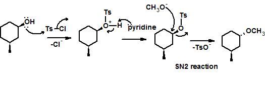 CH2O Ts Ts OH O-H Ts --CI pyridine 、OCH 3 -CI -TSO SN2 reaction