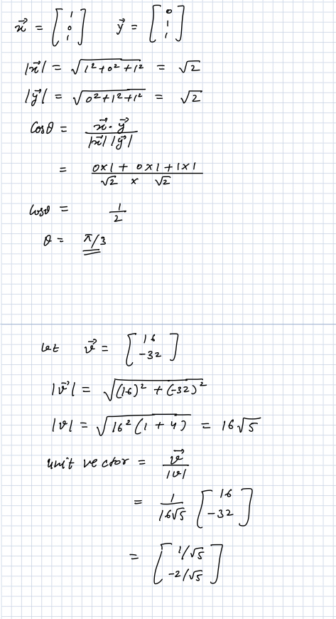 12 11 [:] у [:] nl = √1270²+12 = √2 151 = √0²+12+1 = 2 Coso = 20- fullg/ 11 OX1 + 0*1 + 1x1 ปx VE Losil = ta 2 0 : 7/3 let اک