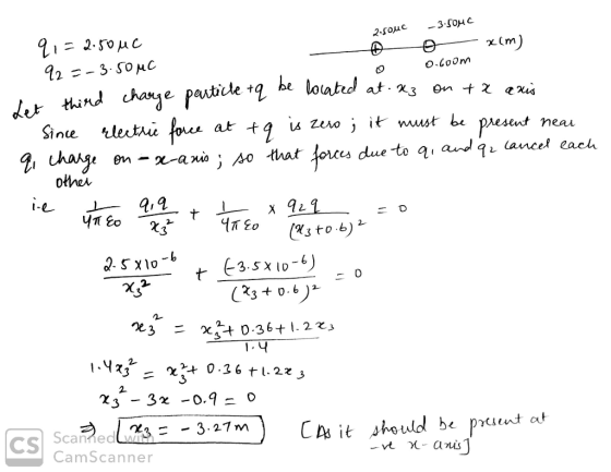 χ(m 3.50 μ 42 e pa.tide + be loated at.A3 en t χ Rai u zero it must b pusmt neai Sinie <lestau <s due -to q and q Dtheん 2.5X1