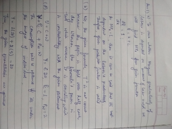 Page No A a) To chick whethin M we de -1 ol k blo, the iun pnuls Pouser gtatimengs ils undr the budtss madiui duel Thuee