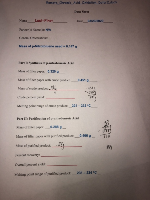 Remote_Chromic_Acid_Oxidation_Data(1).docx Data Sheet Name__Last-First Date_03/23/2020 Partner(s) Name(s): N/A General Observ