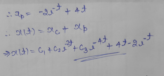 + 4t Qp = -det + ollut) = act as allt) = C, & Co e t t Go i 4t 4t git