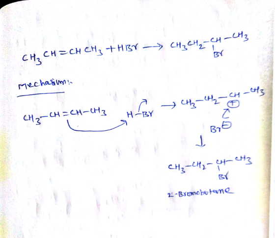 C AN CM -13 - N II CH₂ CH₂ - CH CH=CH CH3 +HBr BY 대3년 Mechatum 1대2월생 하내스대내고 H3 BY 2-Bromobutevne