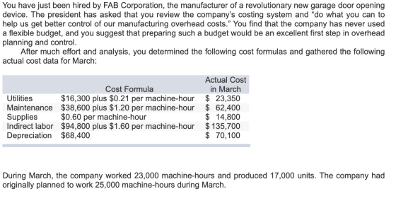 You have just been hired by FAB Corporation, the manufacturer of a revolutionary new garage door opening device. The presiden