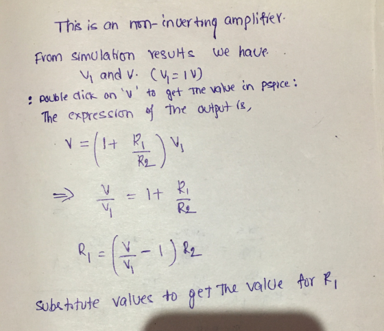 Ths is an mn-inver ting amplifieY. fron simula hơn Yesu HS we have Subuhtvte values to ge7 Thu valoe fur F