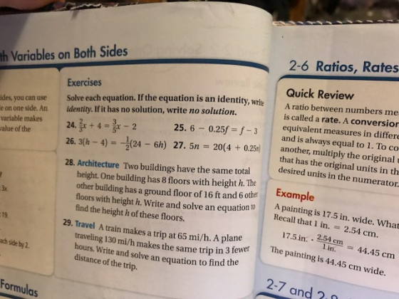 ith Variables on Both Sides 2-6 Ratios, Rates ides, you can use e on one side. An variable makes -alue of the Exercises Solve