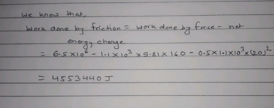 We knoe that work done h ichon work elone eneg change