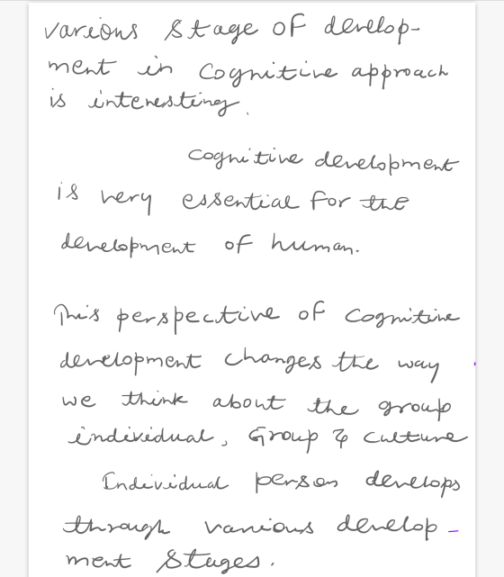 various stage of develop- ment in Cognitine approcac is interesting ach is cognitine development very essential for the devel