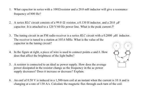 What capacitor in series with a 100 Ohm resistor a