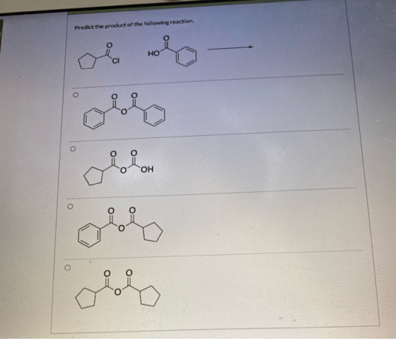 Predict the product of the following reaction. НО O о он