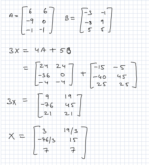 6 6 3 -1 A= Be -१ . -8 5 १ 5 -| -1 3X = 4+ + 56 124 24 C -15 t -36 4 ។ -५० 25 45 25 १ 3x - 19 प -76 21 2। X = 3 -+6/3 19/3 15