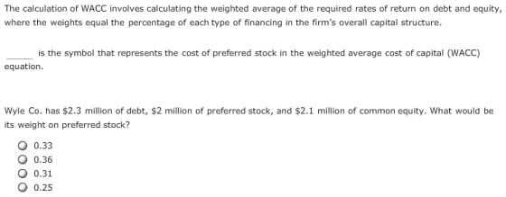 The calculation of WACC involves calculating the weighted average of the required rates of return on debt and equity, where t