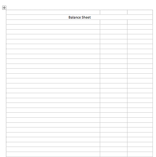 Balance Sheet