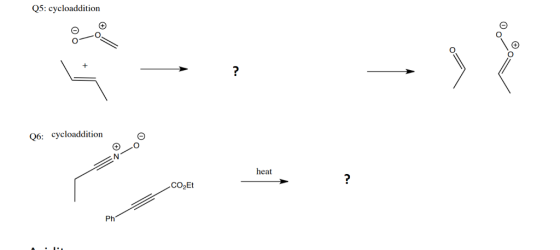 Q5: cycloaddition C3 Q6: cycloaddition IN heat CO2Et Ph