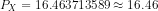 Px = 16.463713589 16.46
