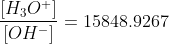 [H30*] 2 = 15848.9267 ОН-