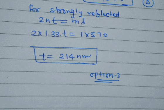for strongly reflected ant-md 2x 1.33.5= 1X570 t= 214 nm op-3