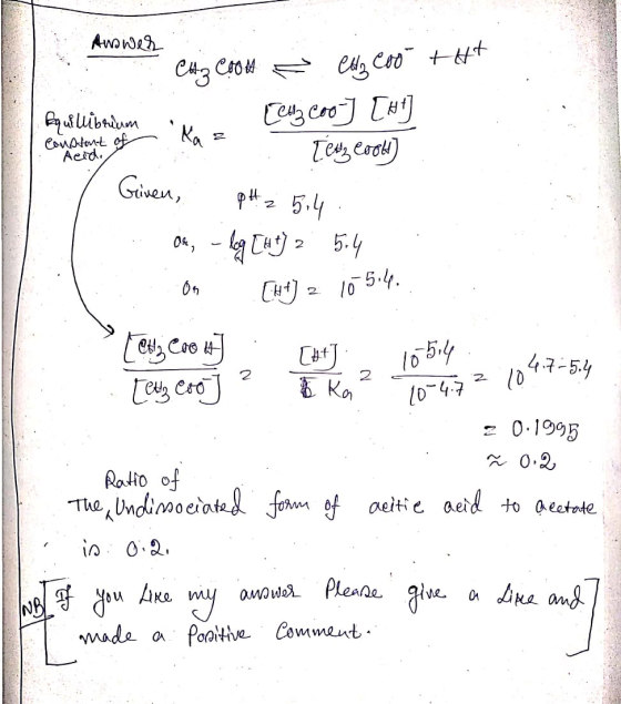 Kaz Constant of Acid, y Answer CH3Coon e eg cool +4t Builibrium w [ch coo] [HI] [etz Cool] Given, H 2 5i4 . 1 04, - log [HT]