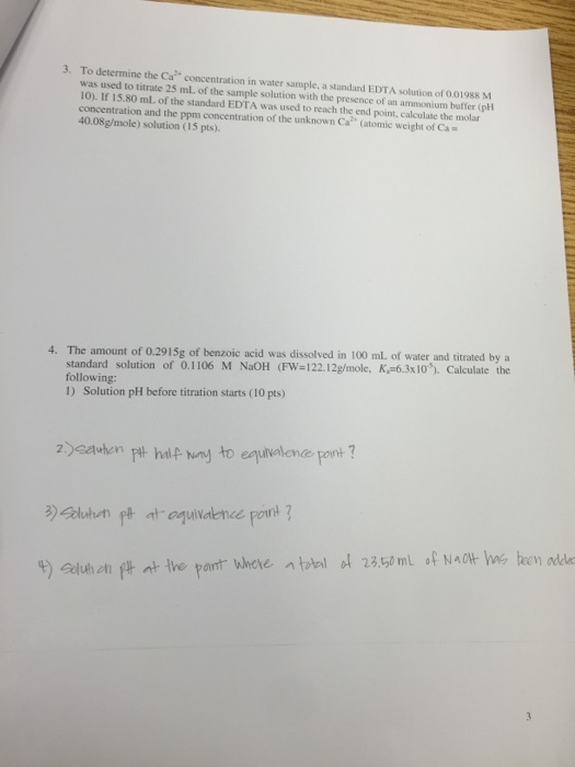 To determine the Ca^2+ concentration in water samp