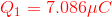 {\color{Red} Q_{1}=7.086\mu C}