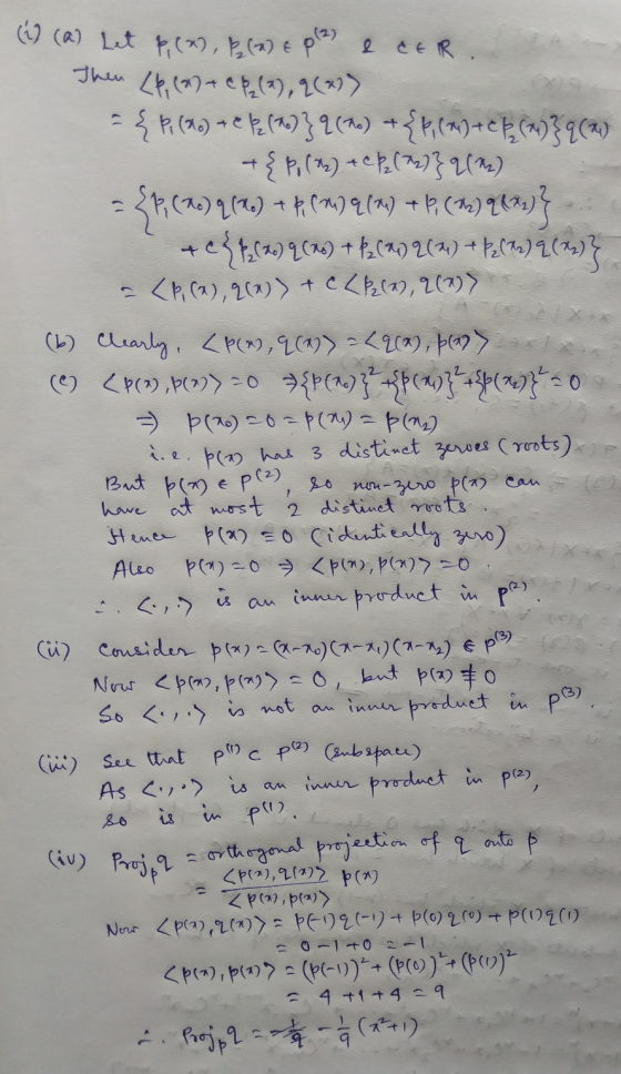 (1) (a) Let & (2), E. (A) E plz & CER Then <p (27 + cp (2), Q(x)) -{ $(20) + 2 }(40) }969.) +{},(*)+cE(739(*) +{p.(Mn) teß (~
