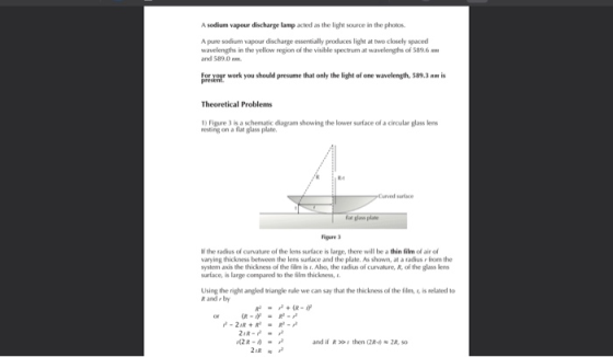 A sodium vapour discharge lamp acted as the light source in the photos A pure sodium vapour discharge essentially produxes li