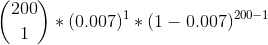 200 (0.007) (1 0.007)20-1