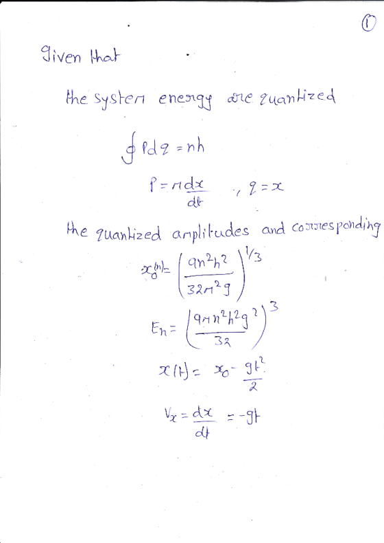 iven hat the systern eneng ie ?uanirea he Fuarlized arplitudes and casrwvespading 32 2 dl